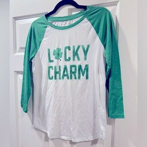 M “Lucky Charm” 3/4th Sleeve Tee